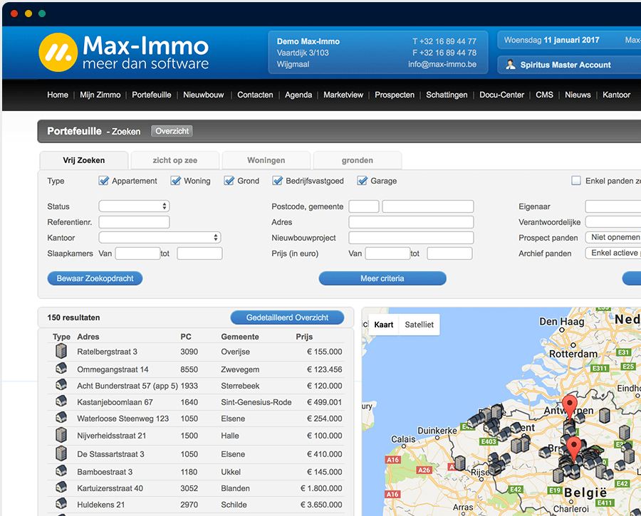 Max-immo vastgoed prospectie