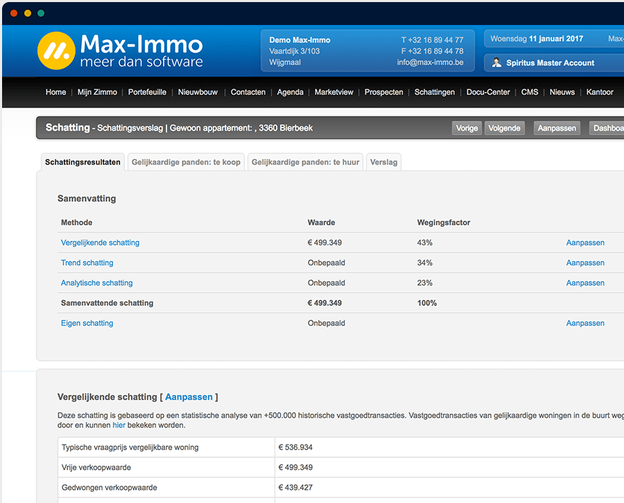 Max-immo vastgoed schatting